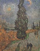 Vincent Van Gogh Roar with Cypress and Star (nn04) oil on canvas